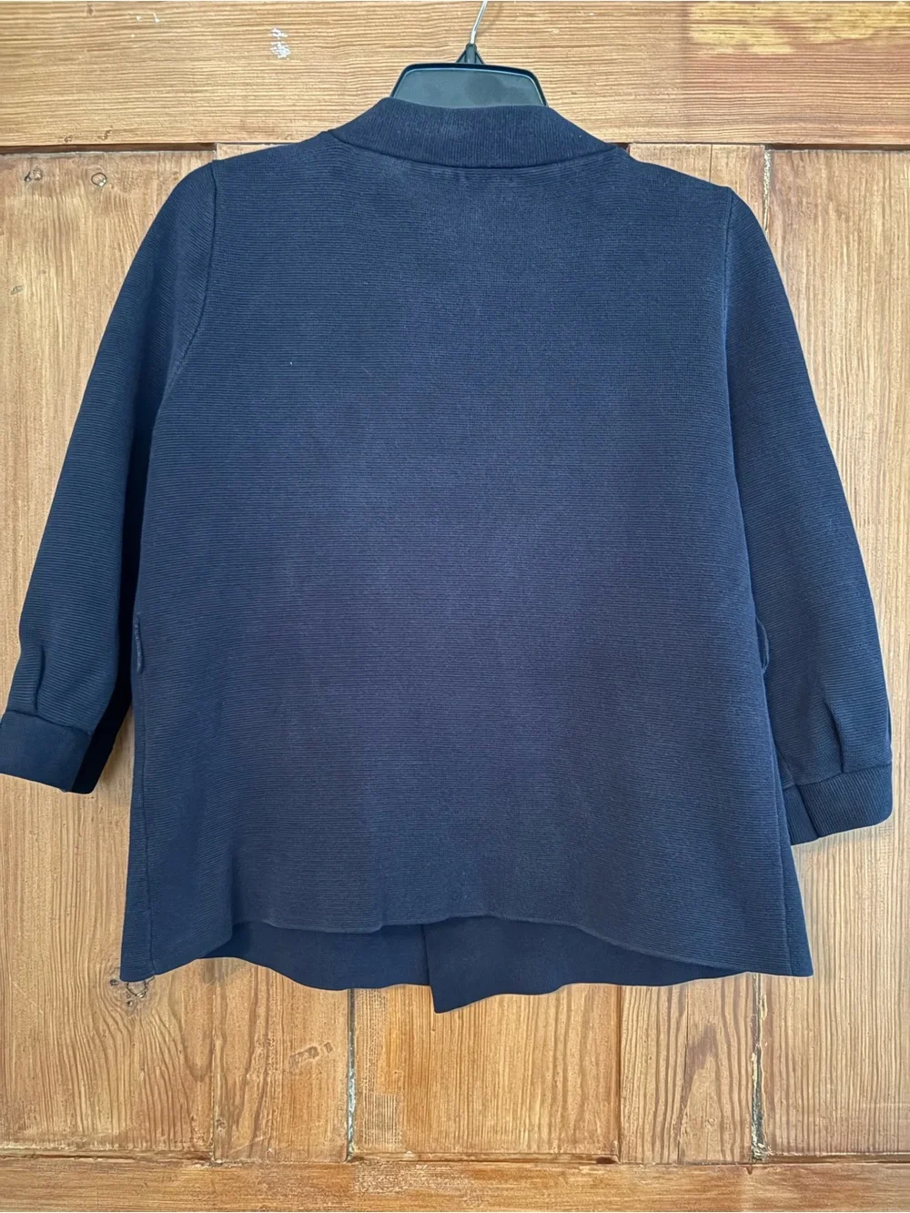 Women’s JCrew Navy Blue Cotton Knit Sweater Double Breasted Size M